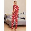 imageEkouaer Pajamas Set Womens 2 Piece Lounge Set Short Sleeve Pjs Joggers Pants Sleepwear with PocketsRed Christmas