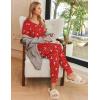 imageEkouaer Pajamas Set Womens 2 Piece Lounge Set Short Sleeve Pjs Joggers Pants Sleepwear with PocketsRed Deer Christmas