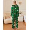 imageEkouaer Silk Satin Pajamas Set Womens 2 Piece Pjs Long Pant Fall Soft Sleepwear Button Up Loungewear with PocketsGreenchristmas