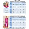 imageEkouaer Silk Satin Pajamas Set Womens 2 Piece Pjs Long Pant Fall Soft Sleepwear Button Up Loungewear with PocketsHot Pink Leopard
