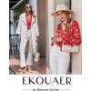 imageEkouaer Silk Satin Pajamas Set Womens 2 Piece Pjs Long Pant Fall Soft Sleepwear Button Up Loungewear with PocketsRedchristmas