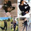 imageEkouaer Sweatsuits Womens Loungewear Set Tracksuit Long Sleeve Pajamas Set with Pockets 2 Piece Outfits Lounge SetsBlack
