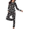 imageEkouaer Sweatsuits Womens Loungewear Set Tracksuit Long Sleeve Pajamas Set with Pockets 2 Piece Outfits Lounge SetsChristmas Black