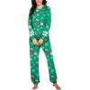 imageEkouaer Sweatsuits Womens Loungewear Set Tracksuit Long Sleeve Pajamas Set with Pockets 2 Piece Outfits Lounge SetsChristmas Green