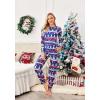 imageEkouaer Sweatsuits Womens Loungewear Set Tracksuit Long Sleeve Pajamas Set with Pockets 2 Piece Outfits Lounge SetsChristmas Snowman