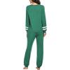 imageEkouaer Sweatsuits Womens Loungewear Set Tracksuit Long Sleeve Pajamas Set with Pockets 2 Piece Outfits Lounge SetsDark Green