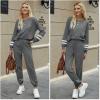 imageEkouaer Sweatsuits Womens Loungewear Set Tracksuit Long Sleeve Pajamas Set with Pockets 2 Piece Outfits Lounge SetsGrey
