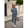 imageEkouaer Sweatsuits Womens Loungewear Set Tracksuit Long Sleeve Pajamas Set with Pockets 2 Piece Outfits Lounge SetsGrey Stars