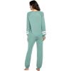 imageEkouaer Sweatsuits Womens Loungewear Set Tracksuit Long Sleeve Pajamas Set with Pockets 2 Piece Outfits Lounge SetsIce Green
