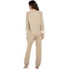 imageEkouaer Sweatsuits Womens Loungewear Set Tracksuit Long Sleeve Pajamas Set with Pockets 2 Piece Outfits Lounge SetsKhaki2