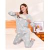 imageEkouaer Sweatsuits Womens Loungewear Set Tracksuit Long Sleeve Pajamas Set with Pockets 2 Piece Outfits Lounge SetsLight Gray Star