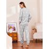 imageEkouaer Sweatsuits Womens Loungewear Set Tracksuit Long Sleeve Pajamas Set with Pockets 2 Piece Outfits Lounge SetsLight Gray Star