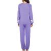 imageEkouaer Sweatsuits Womens Loungewear Set Tracksuit Long Sleeve Pajamas Set with Pockets 2 Piece Outfits Lounge SetsLight Purple