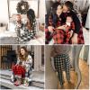 imageEkouaer Sweatsuits Womens Loungewear Set Tracksuit Long Sleeve Pajamas Set with Pockets 2 Piece Outfits Lounge SetsPlaid Black White