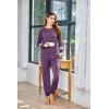imageEkouaer Sweatsuits Womens Loungewear Set Tracksuit Long Sleeve Pajamas Set with Pockets 2 Piece Outfits Lounge SetsPurple