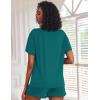 imageEkouaer Tie Dye Pajamas Set Womens Loungewear Sleepwear 2 Piece PJ SetsBlue Green