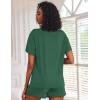 imageEkouaer Tie Dye Pajamas Set Womens Loungewear Sleepwear 2 Piece PJ SetsGray Green