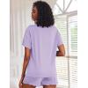 imageEkouaer Tie Dye Pajamas Set Womens Loungewear Sleepwear 2 Piece PJ SetsLilac