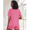 imageEkouaer Tie Dye Pajamas Set Womens Loungewear Sleepwear 2 Piece PJ SetsRose