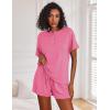 imageEkouaer Tie Dye Pajamas Set Womens Loungewear Sleepwear 2 Piece PJ SetsRose