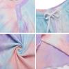 imageEkouaer Tie Dye Pajamas Set Womens Loungewear Sleepwear 2 Piece PJ SetsTie Dye Pink Blue Purple