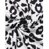 imageEkouaer Tie Dye Pajamas Set Womens Loungewear Sleepwear 2 Piece PJ SetsWhite Black Leopard
