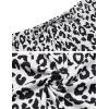 imageEkouaer Tie Dye Pajamas Set Womens Loungewear Sleepwear 2 Piece PJ SetsWhite Black Leopard