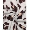 imageEkouaer Tie Dye Pajamas Set Womens Loungewear Sleepwear 2 Piece PJ SetsWhite Brown Leopard