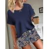 imageEkouaer Women Pajama Set Casual Short SetBlue Paisley Print