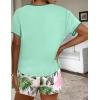 imageEkouaer Women Pajama Set Casual Short SetGreen Hawaii Leaves