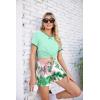 imageEkouaer Women Pajama Set Casual Short SetGreen Hawaii Leaves