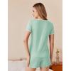 imageEkouaer Women Pajama Set Casual Short SetLight Green