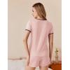 imageEkouaer Women Pajama Set Casual Short SetLight Pink