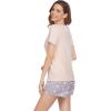 imageEkouaer Women Pajama Set Casual Short SetPink and White Star