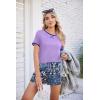 imageEkouaer Women Pajama Set Casual Short SetPurpleblue Tie Dye Pattern