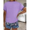 imageEkouaer Women Pajama Set Casual Short SetPurpleblue Tie Dye Pattern