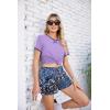 imageEkouaer Women Pajama Set Casual Short SetPurpleblue Tie Dye Pattern