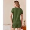 imageEkouaer Women Pajama Set Casual Short SetSolidarmy Green