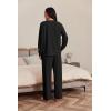 imageEkouaer Womens Pajama Set 2 Piece Long Sleeve Lounge Set Micro Fleece Pjs Soft Loungewear SXXLBlack