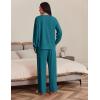 imageEkouaer Womens Pajama Set 2 Piece Long Sleeve Lounge Set Micro Fleece Pjs Soft Loungewear SXXLBlue Green