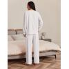 imageEkouaer Womens Pajama Set 2 Piece Long Sleeve Lounge Set Micro Fleece Pjs Soft Loungewear SXXLWhite