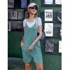 imageEkouaer Womens Summer Casual Sleeveless Rompers Loose Spaghetti Strap Shorts Overalls Outfits 2024 Jumpsuits With PocketsGray Blue
