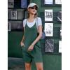 imageEkouaer Womens Summer Casual Sleeveless Rompers Loose Spaghetti Strap Shorts Overalls Outfits 2024 Jumpsuits With PocketsLake Green