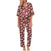 Floral Wine Red