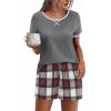Dark Grey and Red Plaid