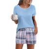 Light Blue and White Plaid