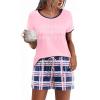 Pink & Navy Blue Plaid