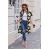 imageEkouaer Housecoat Women Zipper Front Duster Robe Short Sleeve Lounger Housedress Pockets Nightgown Casual Nights SXXXLBlack Flower