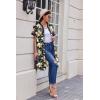 imageEkouaer Housecoat Women Zipper Front Duster Robe Short Sleeve Lounger Housedress Pockets Nightgown Casual Nights SXXXLBlack Flower