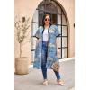 imageEkouaer Housecoat Women Zipper Front Duster Robe Short Sleeve Lounger Housedress Pockets Nightgown Casual Nights SXXXLBlue Coconut Tree